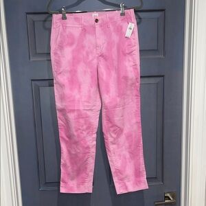 GAP Pink Women's Straight Khaki Pants Tie Dye Size 6 NWT